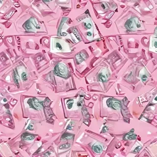 pink money background