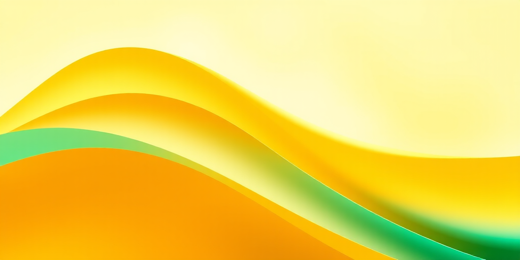 Create a vibrant abstract image with smooth gradient curves in shades of yellow and teal, captured with a Canon EOS R5 at f/8, ISO 100, 24mm, with a shallow depth of field and a slight vignette effect.