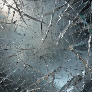 cracked glass transparent