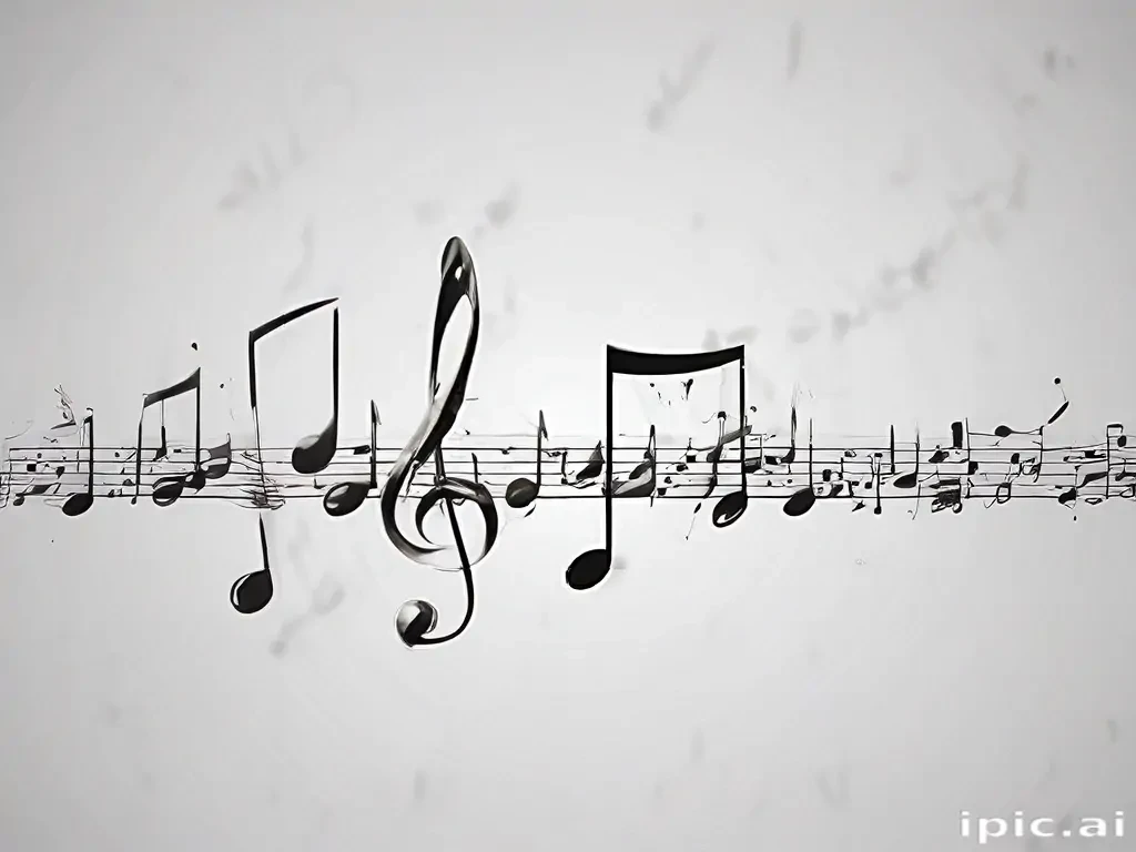 transparent music notes