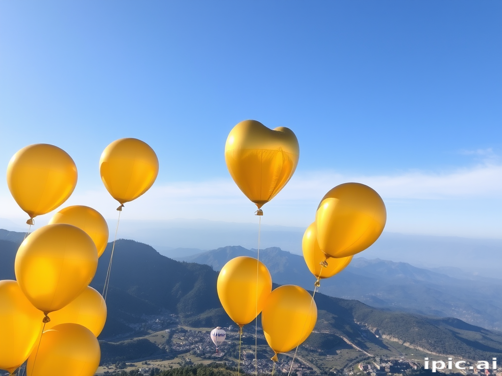 golden balloons