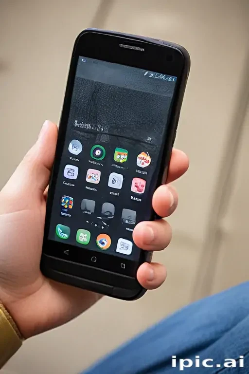 hand holding cell phone