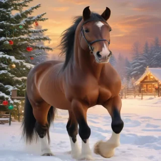 merry christmas horse images