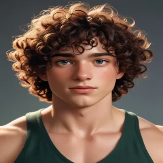 popular male cartoon characters with curly hair