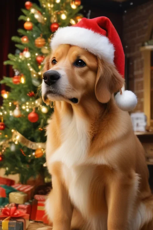 christmas dog wallpaper
