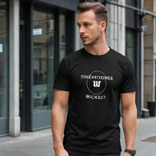 black tee mockup