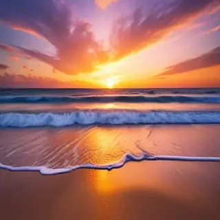 beach background sunset