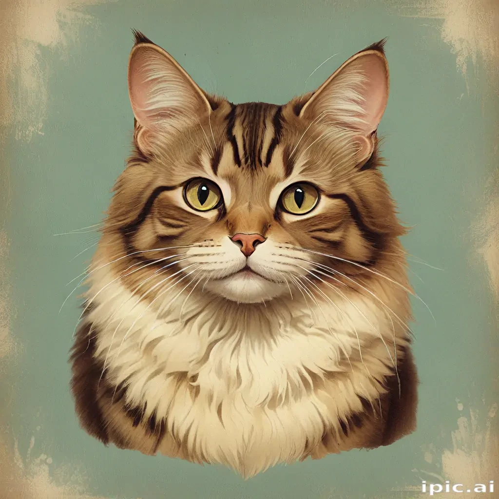 vintage cat illustration