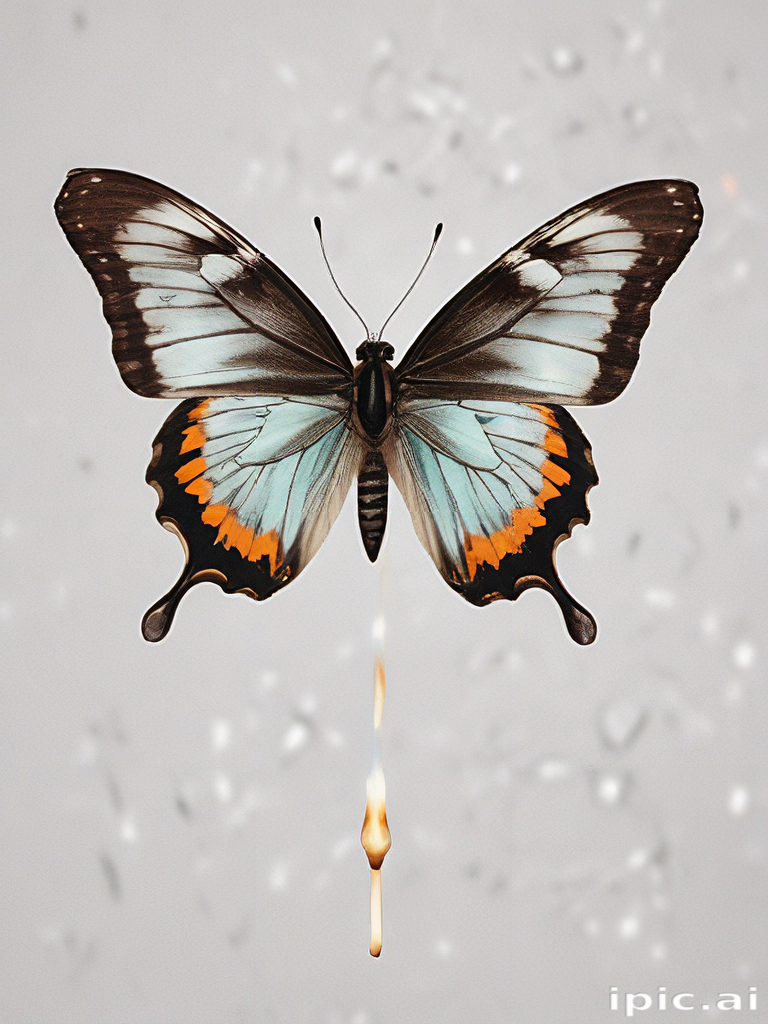 Beautiful Butterfly with Vibrant Wings Dripping Elegantly Against a ...