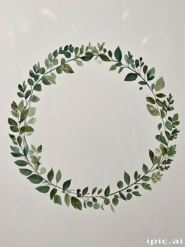circle with leaves