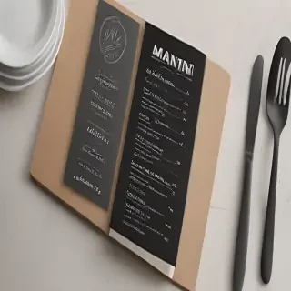 menu mock up