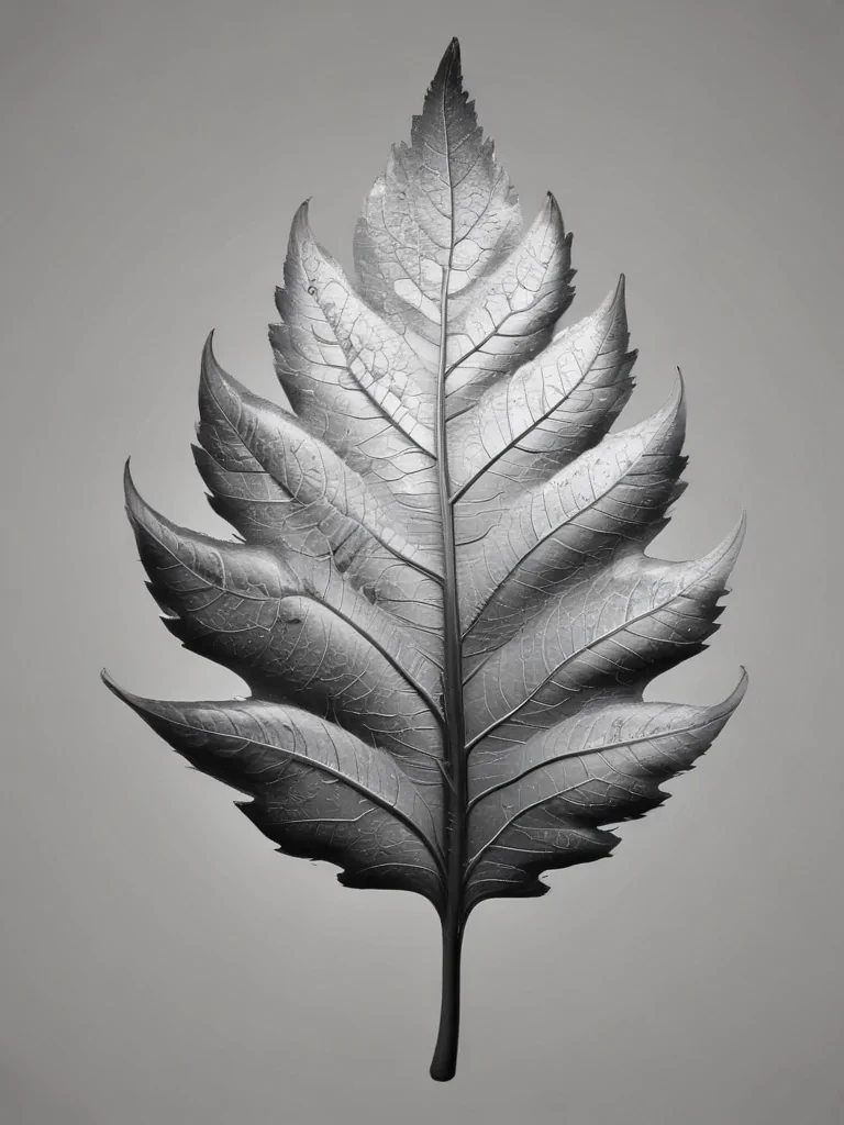 clipart of leaf black and white