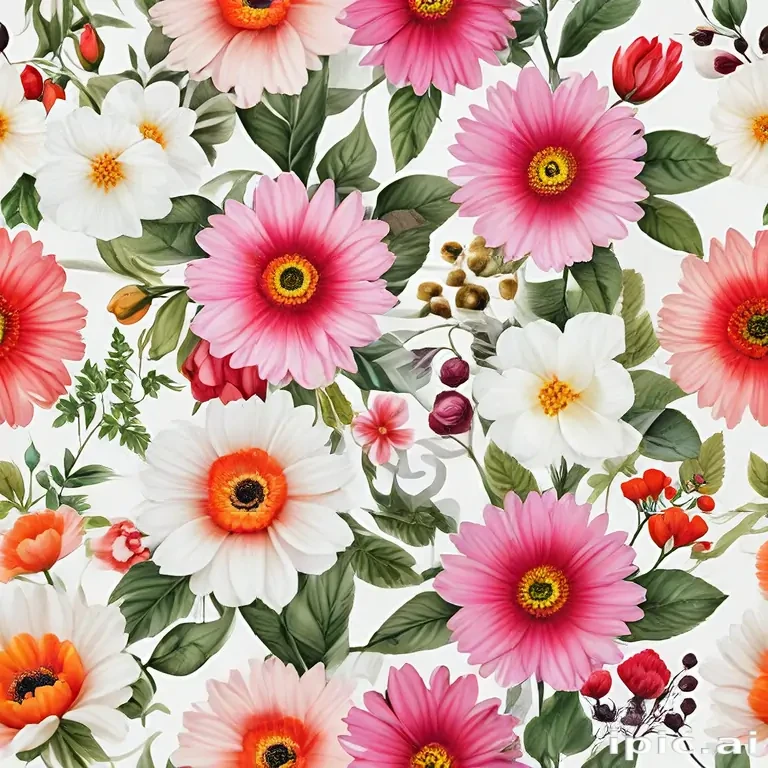 flowers with white background
