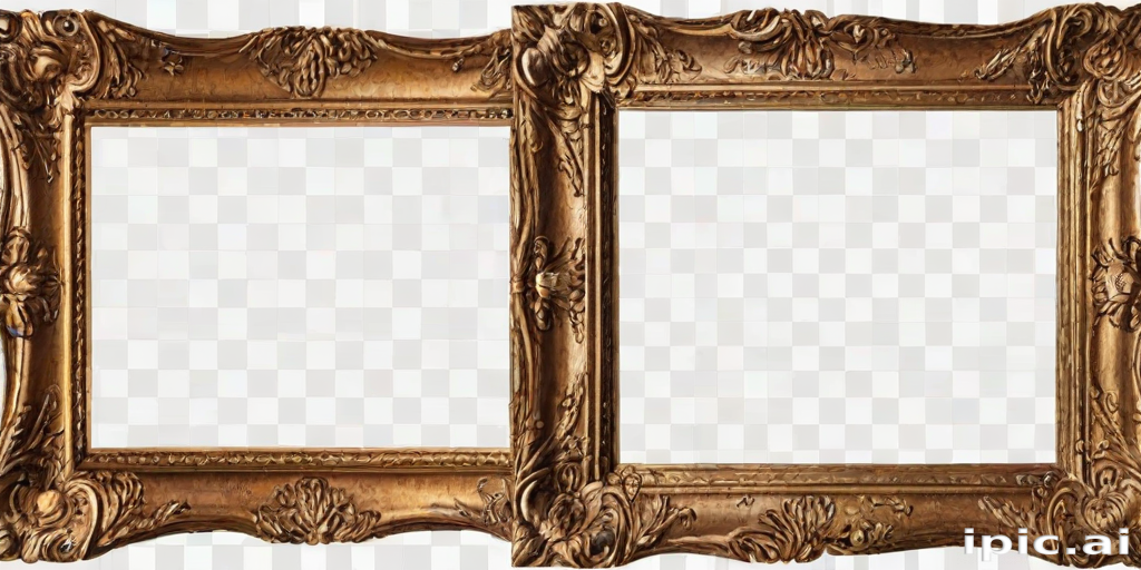 wooden picture frame png