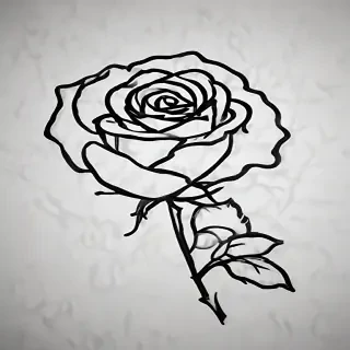 rose outline