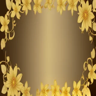 gold flowers png
