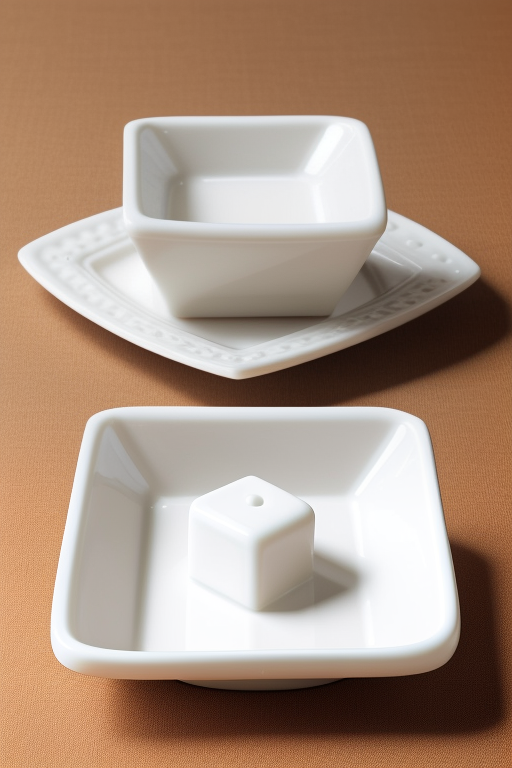 milk glass square candy dish