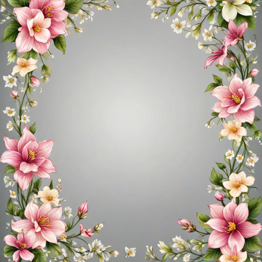 transparent floral border