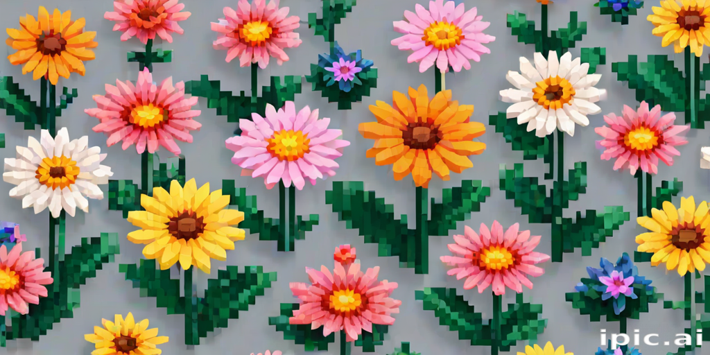pixel flowers