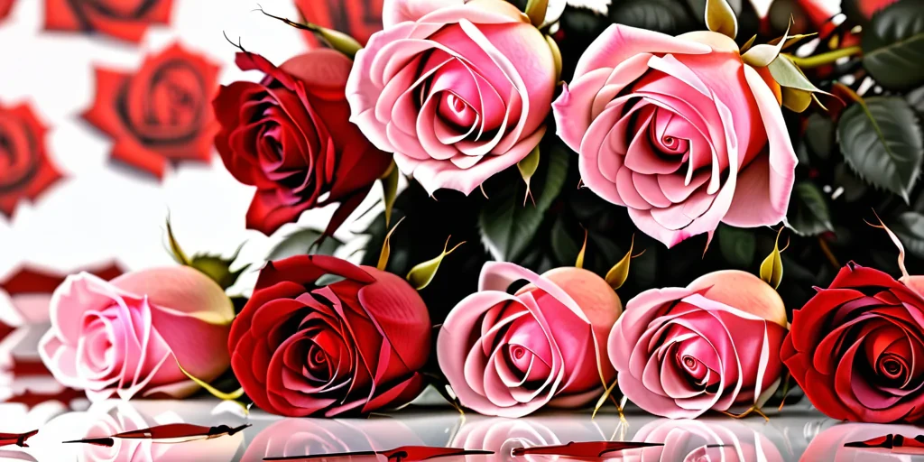 roses in background