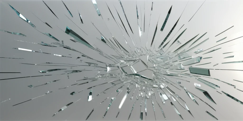 broken glass transparent