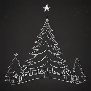 christmas outline