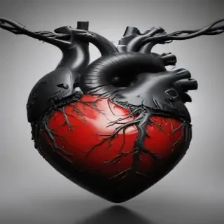 broken heart black