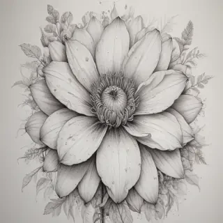 flower drawing for coloring