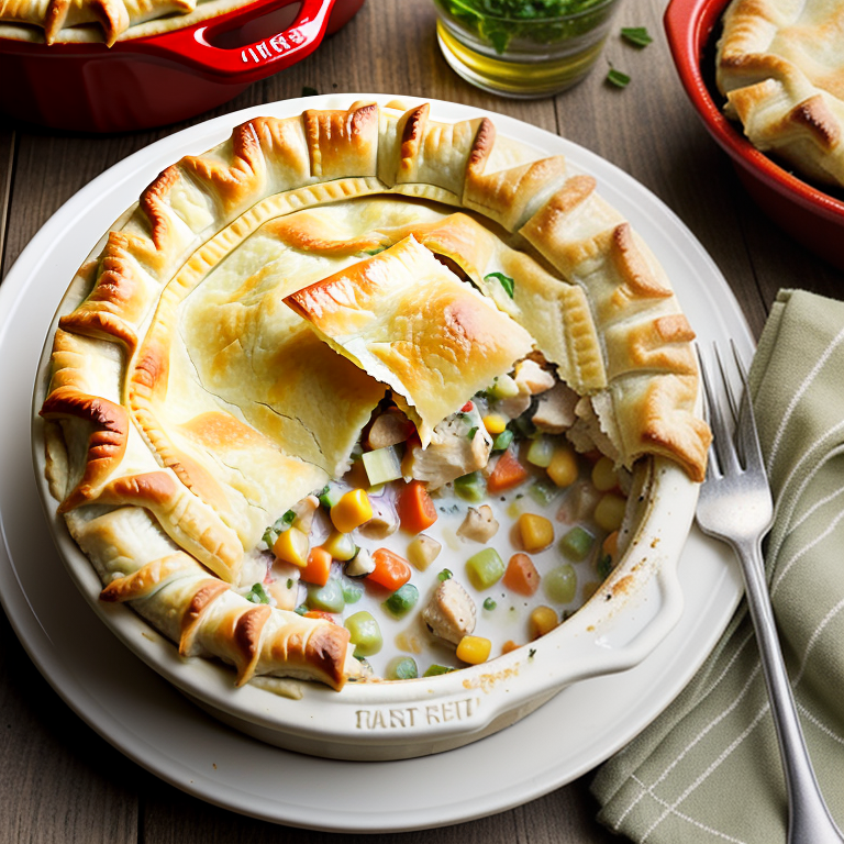 chicken pot pie with mashed potatoes