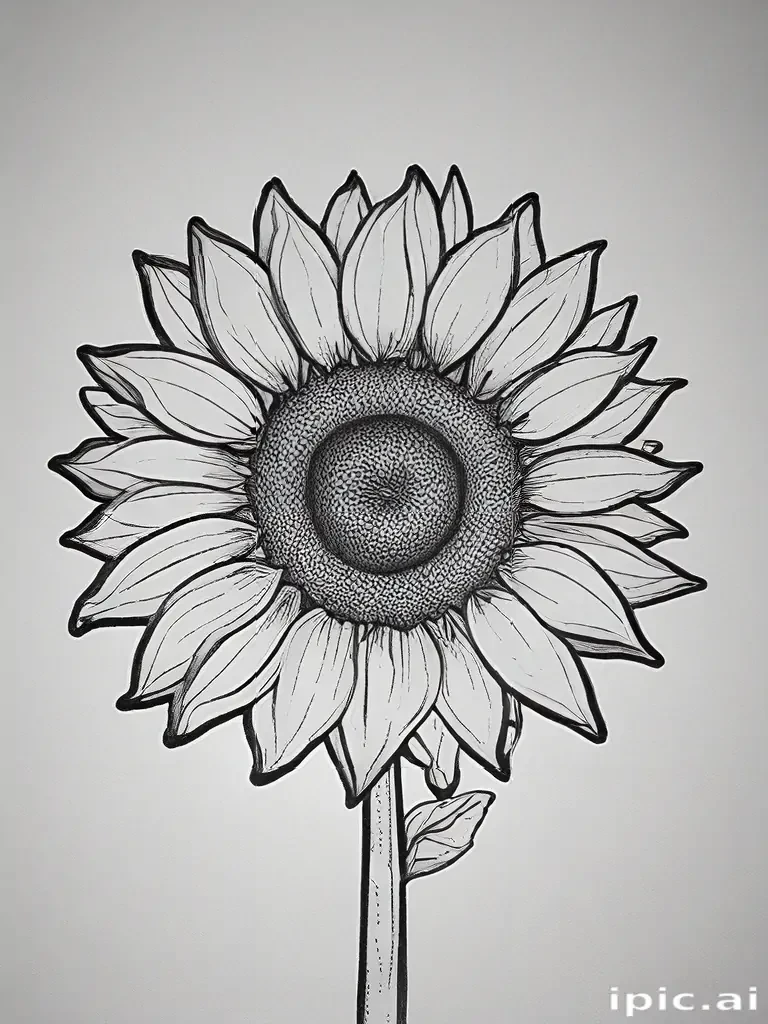 sunflower outline