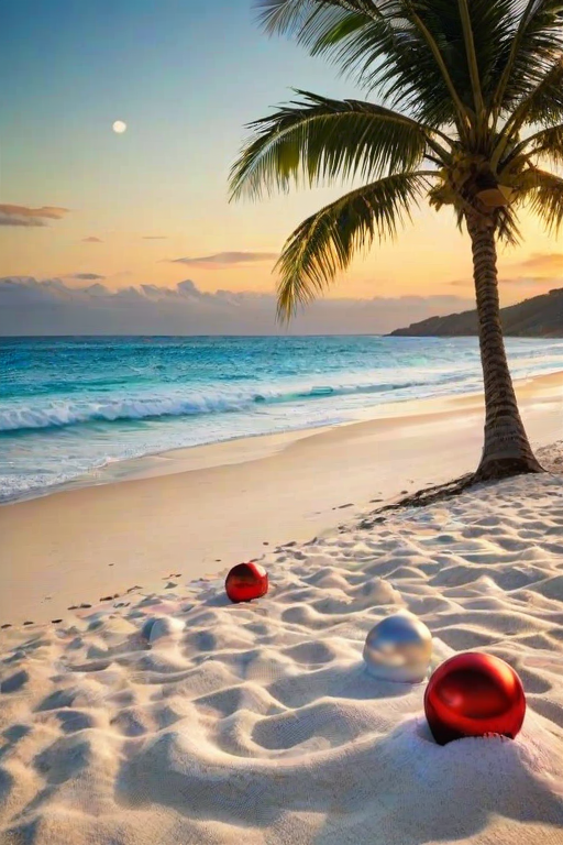 beach christmas wallpaper