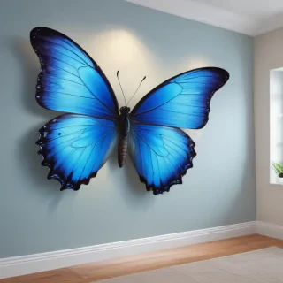 aesthetic blue butterfly