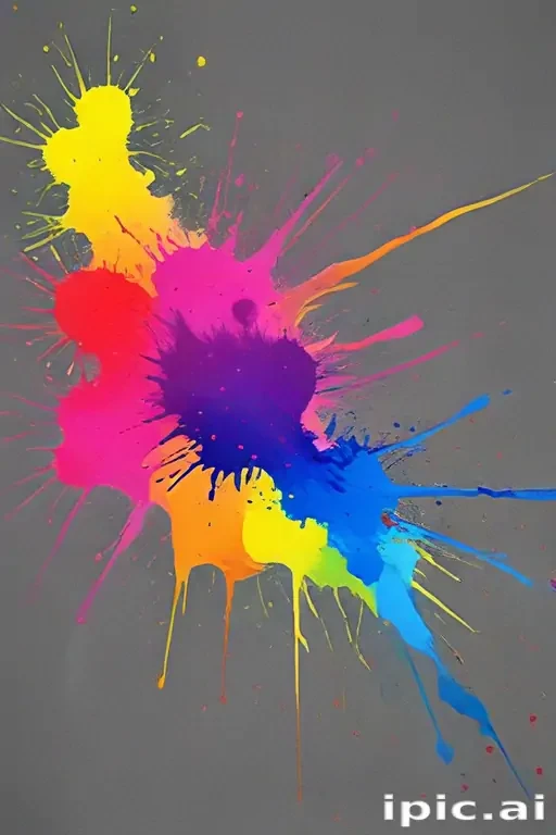 transparent paint splatter
