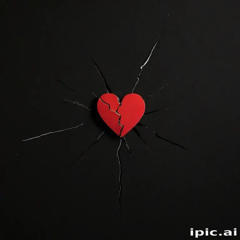broken heart black background