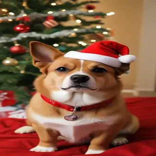pictures of dogs christmas