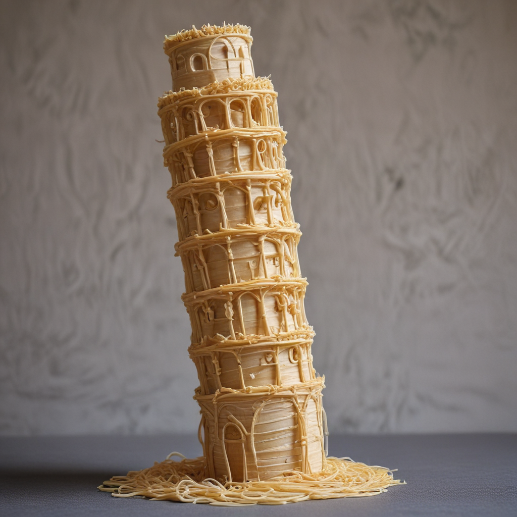 Leaning Tower Of Pisa Made Out Of Spaghetti leaning-tower-of-pisa-made-out-of-spaghetti