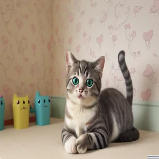 cute cat cartoon wallpaper