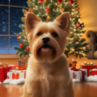 christmas wallpaper dogs