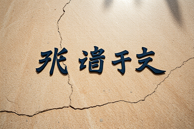 Create an image of Chinese characters for "Angel" on a textured stone background, using a DSLR camera with a 50mm lens, aperture set to f/1.8, ISO 200, and a slight vignette effect, shot from eye level with natural lighting.