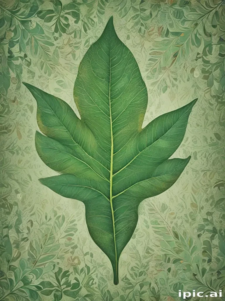 green leaf design