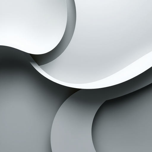 Create a high-resolution vector illustration of a minimalist abstract design featuring elegant curves and geometric shapes, captured with a Canon EOS R5 at f/8, ISO 100, 1/200s, in a top-down view with a soft light that enhances the contrasts and smooth textures.
