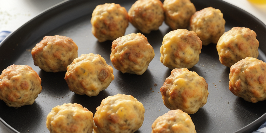 sausage balls made with pancake mix