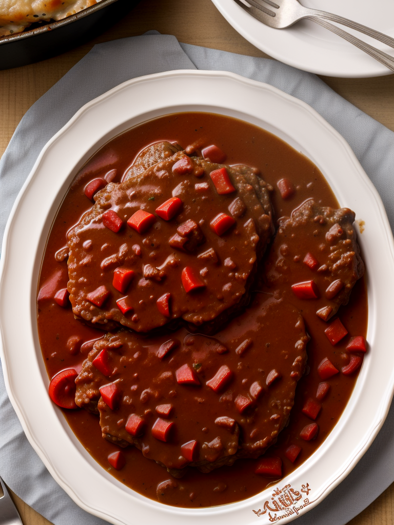 swiss steak with brown gravy