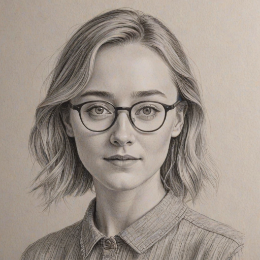 Captivating Saoirse Ronan, pencil sketch, portrait of Superb woman 1956s in glasses, hair style beatnik, outline, clear lines, fine lines, 8k