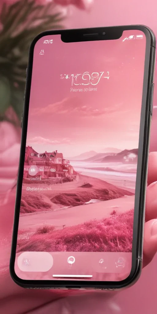 pink home screen