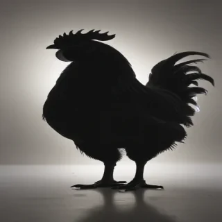 silhouette of a chicken