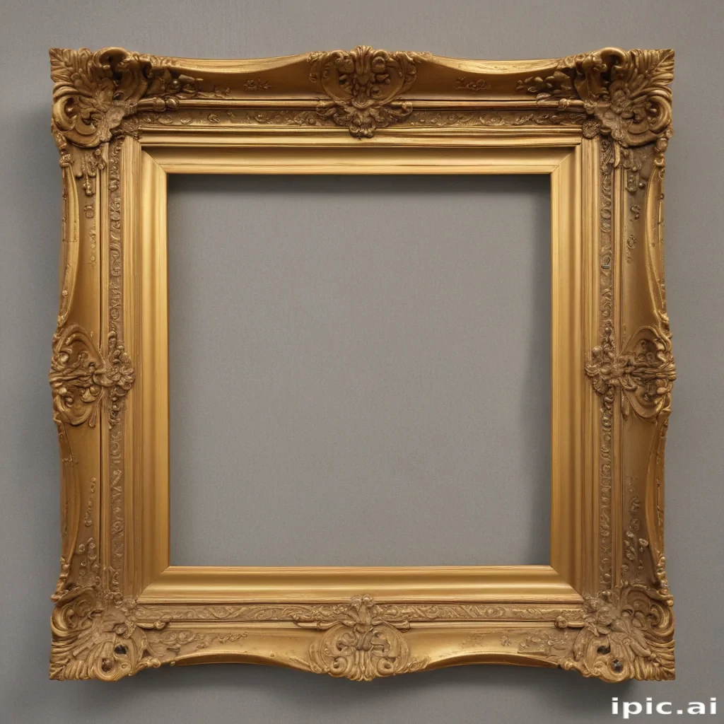 gold frame transparent