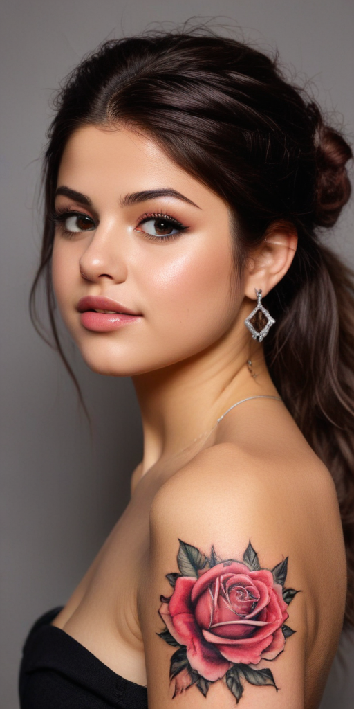 selena gomez rose tattoo