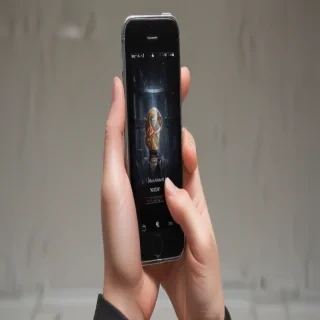 hand holding cell phone