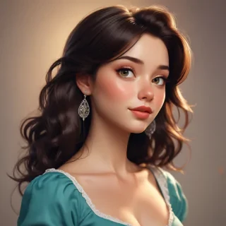 brunette cartoon character